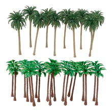 40 pcs Model Coconut Palm Tree Scenery for Train Railway Architecture Building Layout 2024 - buy cheap