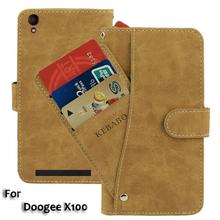 Leather Wallet Doogee X100 Case Flip Retro Vintage Leather Front Card Slots Cases Cover Business Phone Protective Bags 2024 - buy cheap