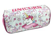 Cute Unicorn Pencil Case Kawaii School Supplies Stationery Gift Large PU Leather Pencil Box Pencilcase Office School Tools 2024 - buy cheap