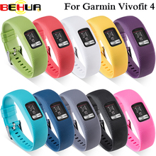 Correa de reloj con textura a cuadros para Garmin vivofit4, repuesto de silicona blanda, correa de reloj para pulseras GARMIN VIVOFIT 4 2024 - compra barato