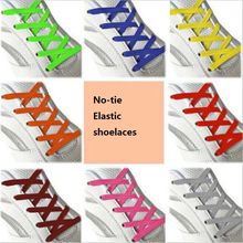 1pair 100cm Elastic Rubber Shoe lace Stretching Locking no tie lazy shoelaces Flat sneaker Bootlaces safe shoelace 2024 - buy cheap