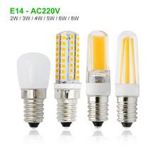 Miniluz LED E14 para refrigerador, lámpara de 2W, 3W, 4W, 5W, 6W, 8W, COB, cristal regulable, CA 220V, foco de bombillas para congelador 2024 - compra barato