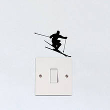 Ski Mountains Fashion Sport Decor Light Switch Decals Door Wall Stickers Vinyl 5WS1273 2024 - buy cheap