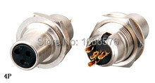 wholesale 50 pcs/lot  Mini XLR 4-Pin female Cable Inline Plug Large-137-4 2024 - buy cheap