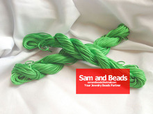 ¡1U elegir! ¡Calidad! 1,5mm chino nudo de Nylon macramé hilo de alambre de cuentas pulsera 20YDs verde envío gratis 2024 - compra barato