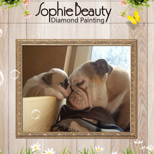 Sophie Beauty Diy patrón de diamante de punto de cruz bordado completo dulce SharPei perro costura mosaico con diamantes de imitación cuadrados pintura 2024 - compra barato