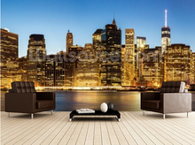 Papel tapiz personalizado, Panorama de la ciudad de Nueva York, murales 3D modernos para pared de sala de estar, dormitorio, cocina 2024 - compra barato