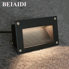 BEIAIDI-Luz LED impermeable de 3W y 5W para escaleras, lámpara de esquina empotrada para exteriores, para escalera y AC85-265V, IP65, 4 unidades 2024 - compra barato