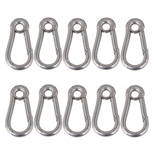 M5 Secure Lock 304 Stainless Steel 50mm Hook Carabiner Eyelet (20Pcs or 10Pcs or 5Pcs) 2024 - buy cheap