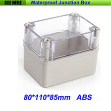 Free Shipping Good Quality ABS Material Clear Cover IP66 waterproof junction box 80*110*85mm 2024 - buy cheap