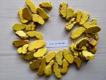 Pedras preciosas amarelas para fazer joias, contas soltas, 15 polegadas, b0080, 16x mm x 40mm 2024 - compre barato