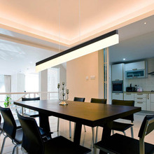 Lámpara LED de araña larga para restaurante, iluminación de oficina rectangular, minimalista, moderna, creativa 2024 - compra barato