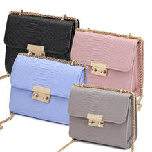 Fashion PU Leather Mini Women Crocodile Pattern Crossbody Bag Messenger Shoulder Bags Sling Handbag Popular 2024 - buy cheap