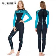 Roupa de mergulho de neoprene feminina, macacão quente de alta elasticidade, 2mm, manga longa, estrutura de mergulho 2024 - compre barato