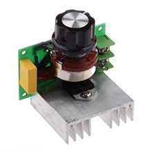 Wholesales item Voltage Regulator Voltage Speed Controller AC 220V 4000W SCR Dimmer 2024 - buy cheap