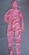 Roupa de gato sexy feminina em látex, cor rosa, vestuário exótico, body em borracha, látex, roupas de cobertura total, traje de corpo 2024 - compre barato