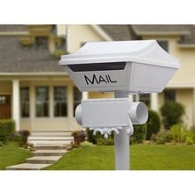 White Security Stand Floor Mailbox Postbox Metal Aluminium Outdoor Letterbox Garden Park Newspaper Mail box Letter Box 1024B 2024 - buy cheap