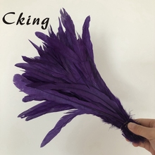 16-18inch rooster tails Feather Purple Chicken Cock feathers 2024 - buy cheap