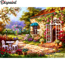 Dispaint Full Square/Round Drill 5D DIY Diamond Painting "House flower scenery"3D Embroidery Cross Stitch Home Decor Gift A10533 2024 - buy cheap