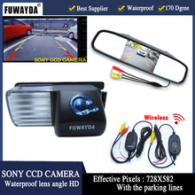 FUWAYDA 4,3 "TFT LCD Зеркало заднего вида парковочный монитор + Автомобильная CCD камера для Nissan Livina Cube GT-R Pulsar Versa Fairlady 350 2024 - купить недорого