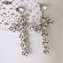 YFJEWE 2018 New Fashion Europe And the United States Popular Charismatic Cross Crystal Earrings Women Wedding Earrings #E202 2024 - buy cheap