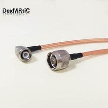 N штекер переключателя TNC правый угол мужской 90-градусный RG142 соединительный кабель 50 см/100 см Низкая потеря высокое качество 2024 - купить недорого