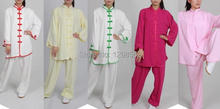 Lo más nuevo de las mujeres taichi conjuntos de ropa uniformes trajes Kung fu artes marciales ropa de manga media taiji 2024 - compra barato