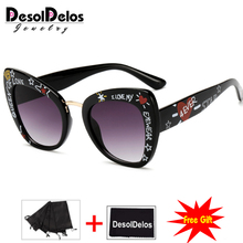 2019 vintage cat eye shades para mulheres óculos de sol de luxo marca designer festival claro preto branco leopardo óculos de sol 2024 - compre barato