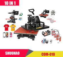 Advanced New Design 10 In 1 Combo Heat Press Machine,Sublimation/Heat Press,Heat Transfer Machine For Mug/Cap/Tshirt/Phone cases 2024 - buy cheap