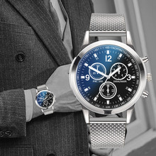 Relogio masculino relógios masculinos aço inoxidável relógios de luxo relógio de quartzo aço inoxidável dial casual bracele relógio 2024 - compre barato