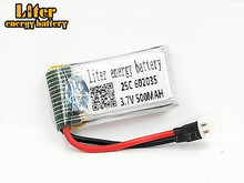 3.7 V 500 mAh Lipo bateria Para Hubsan h107d MJXRC F47 Difeida DFD F180 FY310B m62R 25C 1 Bateria Lipo S plugue XH 602035 2024 - compre barato