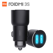 Оригинальное автомобильное зарядное устройство Xiaomi Roidmi 3S, Bluetooth 5 в 3,4 А, два USB, mp3-плеер, fm-передатчик для телефонов iPhone и Android 2024 - купить недорого