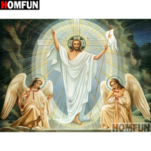 HOMFUN-pintura de diamante 5D DIY "figura religiosa", cuadrados o redondos de imitación bordado de diamantes, estilo punto de cruz 5D, decoración del hogar, A17812 2024 - compra barato