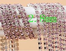 Free shipping 2.8mm Rhinestone Chain Silver claw 5 yard/roll Sew on Cup chain for clothing ornament accessories 2024 - buy cheap