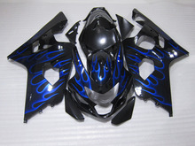 Aftermarket body parts fairing kit for Suzuki GSXR600 04 05 blue flames black fairings set GSXR750 2004 2005 OT03 2024 - buy cheap