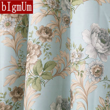Rustic Window Curtains For living Room/ Bedroom Floral Blackout Curtains Window Treatment /drapes Home Decor Blue Free Shipping 2024 - buy cheap