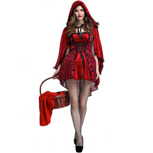 Disfraz de Cardinal para mujer, traje Sexy de alta calidad con Caperucita Roja, pequeña gorra roja, Disfraces de Halloween para mujer, vestido de fiesta de cosplay 2024 - compra barato