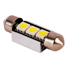 10 pçs 36mm c5w 3 smd 5050 led canbus livre de erros interior do carro festão dome luzes auto sobre a cabeça caixa luva lâmpada leitura branco 12 v 2024 - compre barato