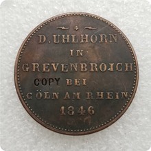 Copia de moneda de cobre de Rusia 1846, monedas conmemorativas, réplica de monedas, medallas, coleccionables 2024 - compra barato