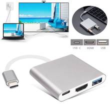 3in1 USB 3.1 Type C to HDMI TV Video Adapter Converter 1080P AV & USB 3.0 OTG &USB C Female Charging Adapter for Macbook air Pro 2024 - buy cheap
