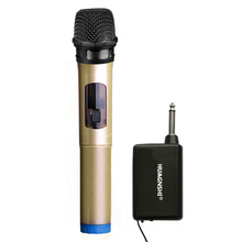 Microfone karaokê portátil de mão amplificador, microfone dinâmico, sem fio, profissional, home ktv, canto 2024 - compre barato
