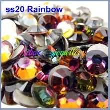 Boa Qualidade ss3-ss34 Rainbow Flat Voltar Nail Art Cola Em Strass/Cristais Não Hotfix 2024 - compre barato