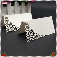 Birthday Party Decor Place Cards Laser Cut 10/50/100pcs Hollow Pattern Heart Shape Wedding Event Table Name Card Flower 5Z 2024 - buy cheap