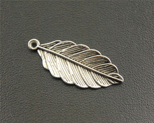 30pcs  Silver Color delicacy leaves Charm Pendant DIY Necklace Jewelry Findings 13x31mm A1370 2024 - buy cheap