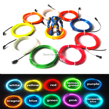 3M Waterproof Glow EL Wire Rope Tube Cable Neon Light Led Illuminated Wire For Stage Costume Dance Clothing 2024 - buy cheap