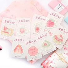 Cute Cream Strawberry Series Memo Pad Planner DIY Sticky Notes Paper Bookmarks School Office Stationery 2024 - buy cheap