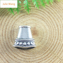 Julie Wang 10 Uds Torus Charms aleación antigua Color plata borla final joyería colgante collar de llave cadenas pulsera accesorio 2024 - compra barato