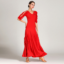 Lady Ballroom Dancing Dress Half Sleeves Female Modern Dancing Dresses National Standard Dance Suit Ballroom Dresses D0737 2024 - buy cheap