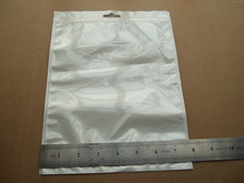 20*27cm White/Clear Self Seal Zipper Plastic Retail Packaging OPP Poly Bag, Zipper Lock Bag Package Hang Hole 2024 - buy cheap