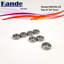 Kande Bearings 10pcs MR106ZZ 6x10x3 MR106   Miniature Ball Bearing MR106 ZZ 2024 - buy cheap